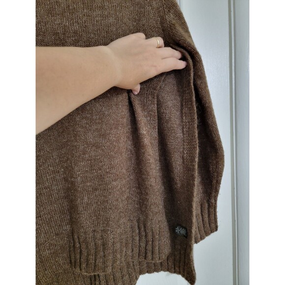 ASTR The Label Cowlneck Cape Side Split Hem Wool Blend Sweater‎ Brown Sz M NWOT - Picture 3 of 15